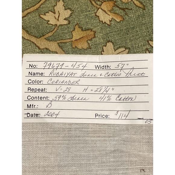 Brunschwig&Fils Rubaiyat fabric Safavid courtiers leading Georgian vintage29x36 - Picture 2 of 5